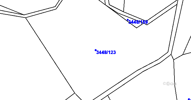 Parcela st. 3448/123 v KÚ Morávka, Katastrální mapa