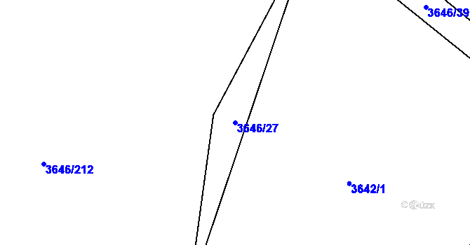 Parcela st. 3646/27 v KÚ Morávka, Katastrální mapa