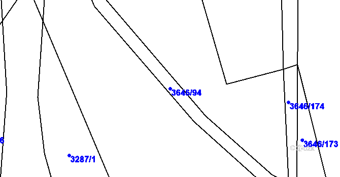 Parcela st. 3646/94 v KÚ Morávka, Katastrální mapa