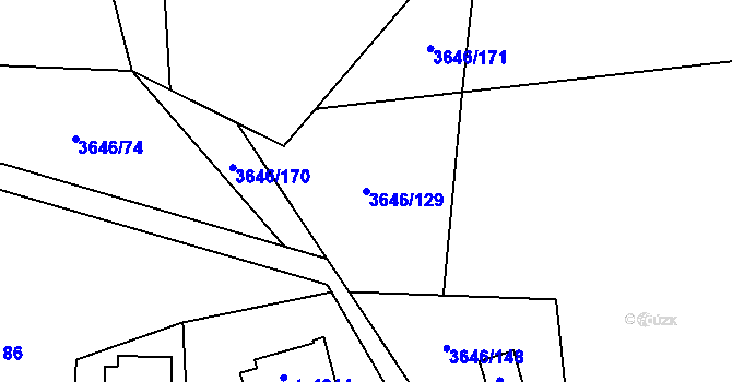 Parcela st. 3646/129 v KÚ Morávka, Katastrální mapa
