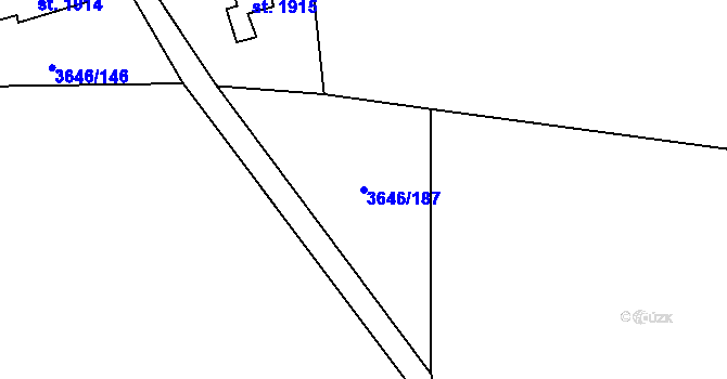 Parcela st. 3646/187 v KÚ Morávka, Katastrální mapa