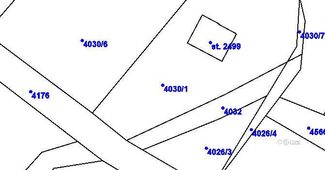 Parcela st. 4030/1 v KÚ Morávka, Katastrální mapa