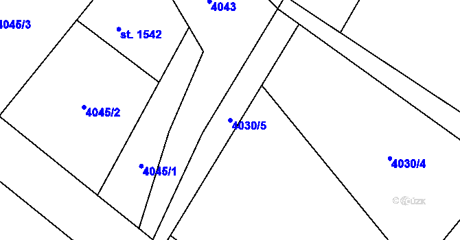 Parcela st. 4030/5 v KÚ Morávka, Katastrální mapa