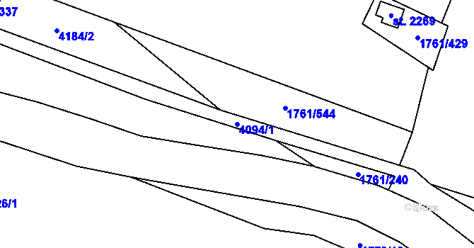 Parcela st. 4094/1 v KÚ Morávka, Katastrální mapa