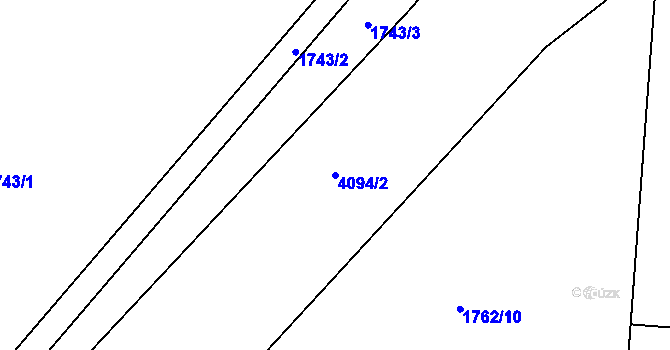 Parcela st. 4094/2 v KÚ Morávka, Katastrální mapa