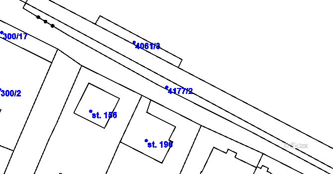 Parcela st. 4177/2 v KÚ Morávka, Katastrální mapa