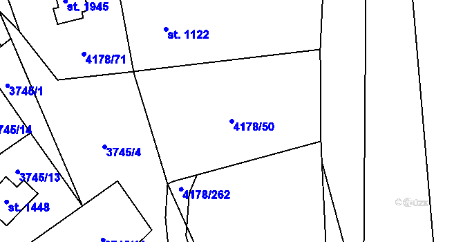 Parcela st. 4178/50 v KÚ Morávka, Katastrální mapa