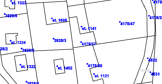 Parcela st. 4178/57 v KÚ Morávka, Katastrální mapa