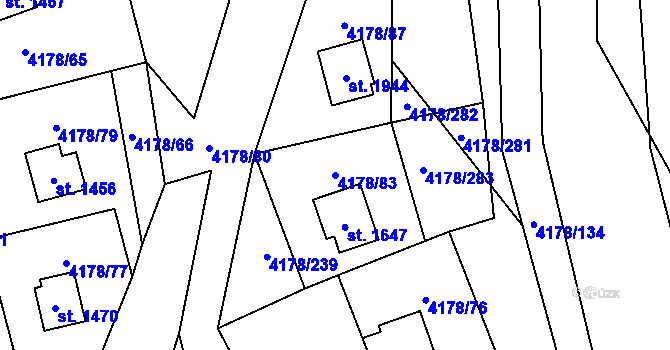 Parcela st. 4178/83 v KÚ Morávka, Katastrální mapa