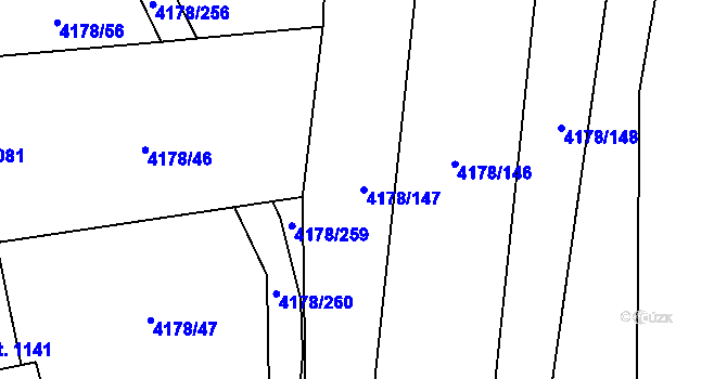 Parcela st. 4178/147 v KÚ Morávka, Katastrální mapa
