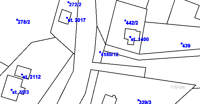 Parcela st. 4180/12 v KÚ Morávka, Katastrální mapa