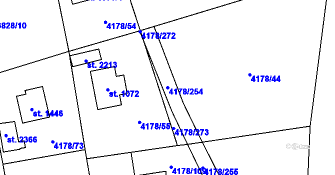Parcela st. 4178/254 v KÚ Morávka, Katastrální mapa