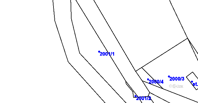 Parcela st. 2001/1 v KÚ Morávka, Katastrální mapa