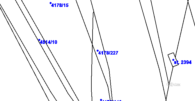 Parcela st. 4178/227 v KÚ Morávka, Katastrální mapa