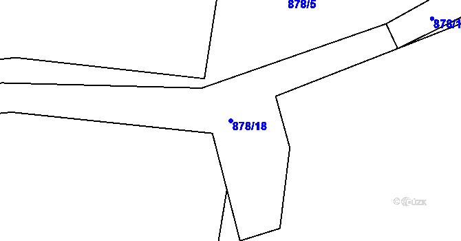Parcela st. 878/18 v KÚ Morávka, Katastrální mapa
