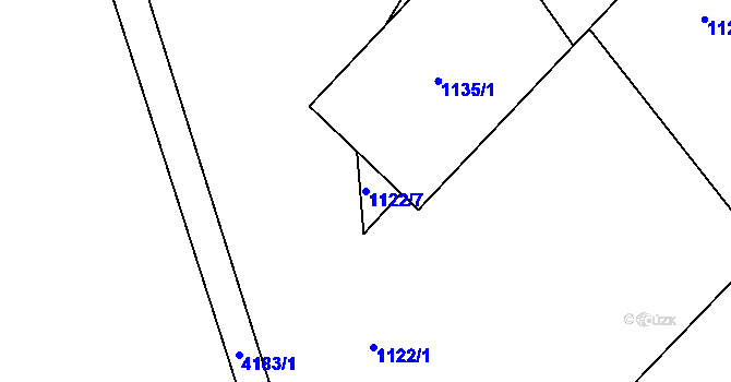 Parcela st. 1122/7 v KÚ Morávka, Katastrální mapa