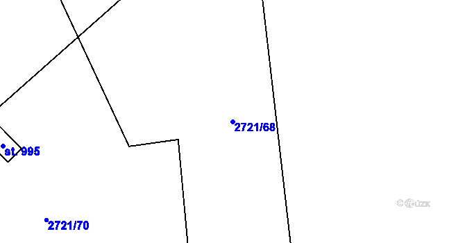 Parcela st. 2721/68 v KÚ Morávka, Katastrální mapa