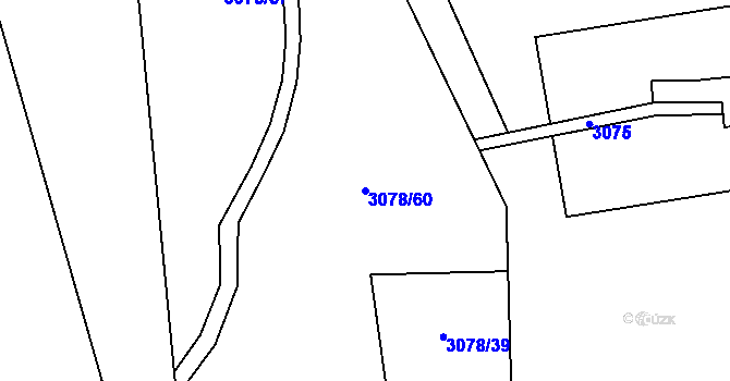 Parcela st. 3078/60 v KÚ Morávka, Katastrální mapa