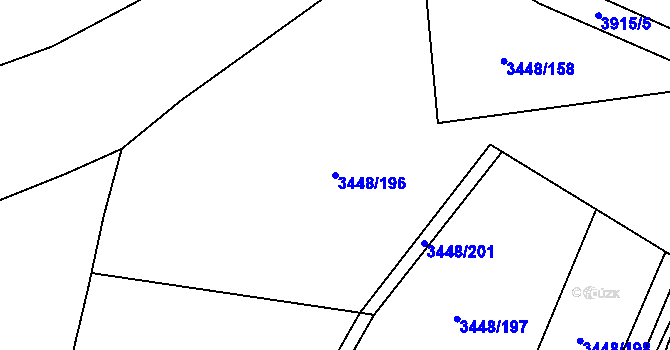 Parcela st. 3448/196 v KÚ Morávka, Katastrální mapa