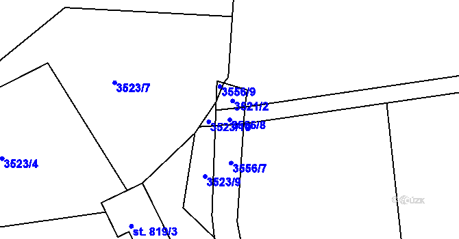 Parcela st. 3556/8 v KÚ Morávka, Katastrální mapa