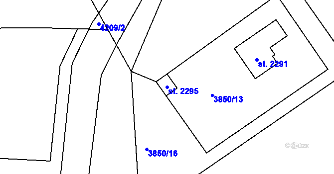 Parcela st. 2295 v KÚ Morávka, Katastrální mapa