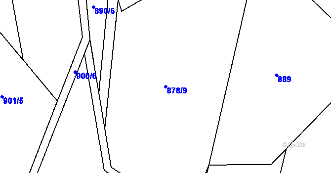 Parcela st. 878/9 v KÚ Morávka, Katastrální mapa