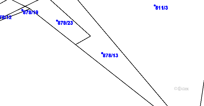Parcela st. 878/13 v KÚ Morávka, Katastrální mapa