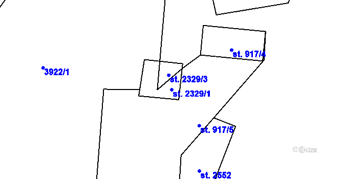 Parcela st. 2329/1 v KÚ Morávka, Katastrální mapa