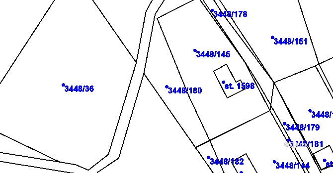 Parcela st. 3448/180 v KÚ Morávka, Katastrální mapa