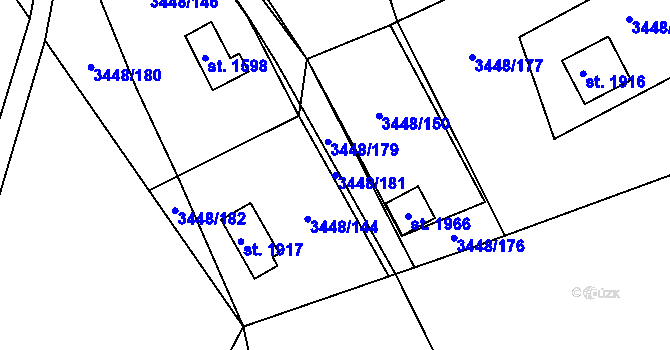 Parcela st. 3448/181 v KÚ Morávka, Katastrální mapa