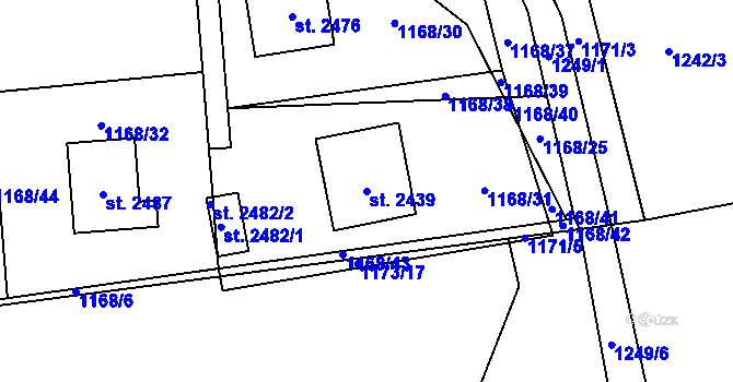 Parcela st. 2439 v KÚ Morávka, Katastrální mapa