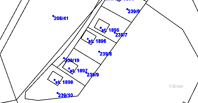 Parcela st. 239/8 v KÚ Morávka, Katastrální mapa