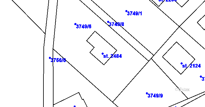 Parcela st. 2484 v KÚ Morávka, Katastrální mapa