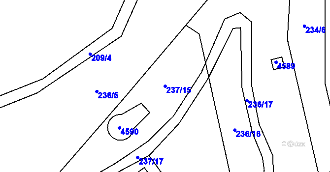 Parcela st. 237/15 v KÚ Morávka, Katastrální mapa