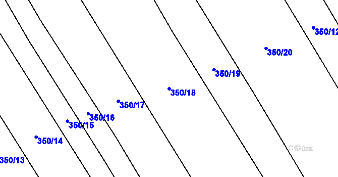 Parcela st. 350/18 v KÚ Stádlo, Katastrální mapa