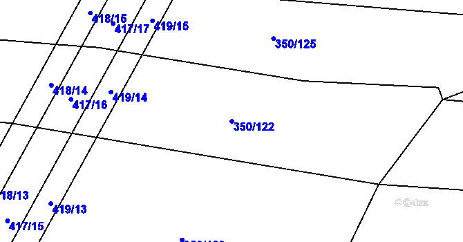 Parcela st. 350/122 v KÚ Stádlo, Katastrální mapa