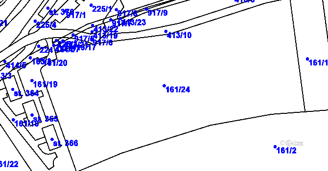 Parcela st. 161/24 v KÚ Moravská Chrastová, Katastrální mapa