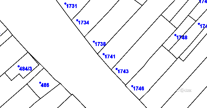 Parcela st. 1741 v KÚ Moravská Nová Ves, Katastrální mapa