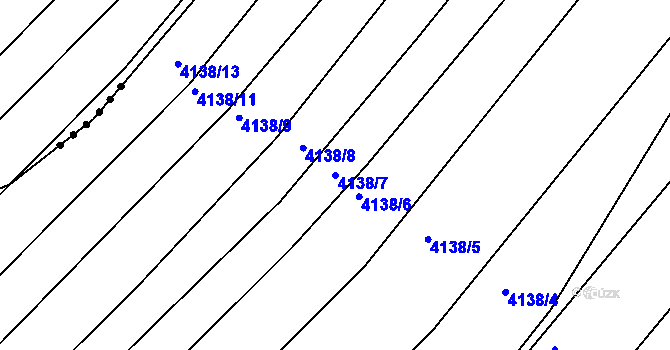 Parcela st. 4138/7 v KÚ Moravská Nová Ves, Katastrální mapa