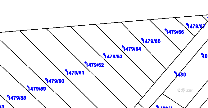 Parcela st. 1479/63 v KÚ Moravská Nová Ves, Katastrální mapa