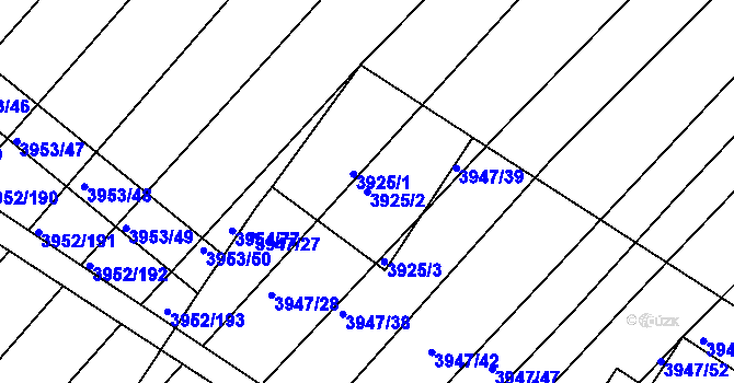 Parcela st. 3925/2 v KÚ Moravská Nová Ves, Katastrální mapa