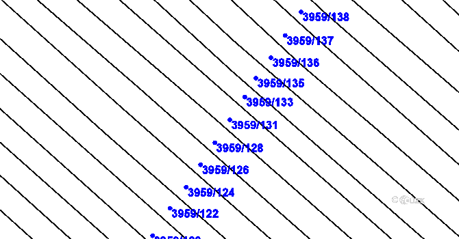 Parcela st. 3959/131 v KÚ Moravská Nová Ves, Katastrální mapa