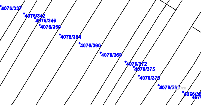 Parcela st. 4076/368 v KÚ Moravská Nová Ves, Katastrální mapa