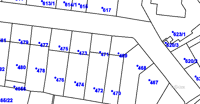 Parcela st. 471 v KÚ Moravská Třebová, Katastrální mapa