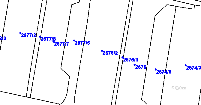 Parcela st. 2676/3 v KÚ Moravská Třebová, Katastrální mapa