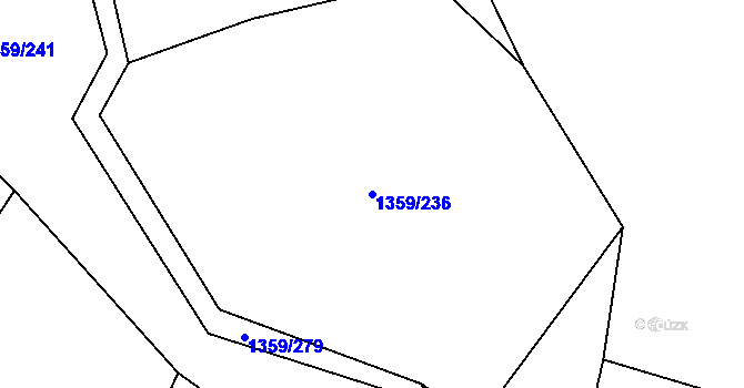 Parcela st. 1359/236 v KÚ Moravské Bránice, Katastrální mapa
