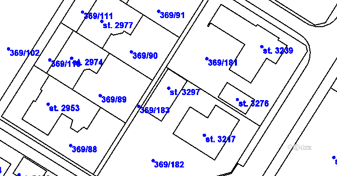 Parcela st. 3297 v KÚ Moravské Budějovice, Katastrální mapa