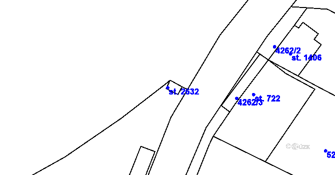 Parcela st. 2632 v KÚ Moravské Budějovice, Katastrální mapa