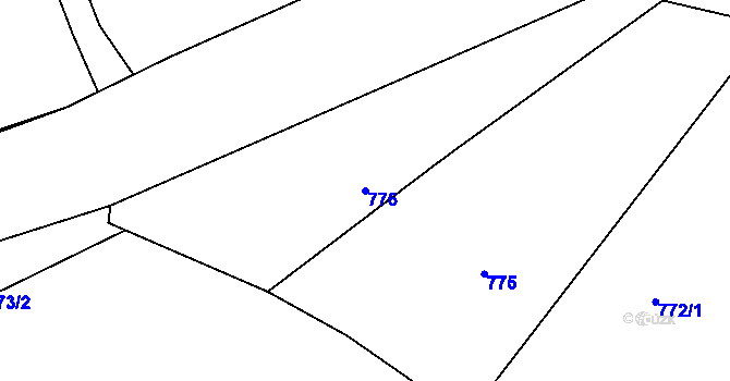 Parcela st. 776 v KÚ Moravské Budějovice, Katastrální mapa