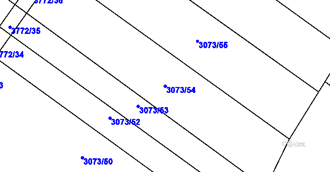 Parcela st. 3073/54 v KÚ Moravské Budějovice, Katastrální mapa